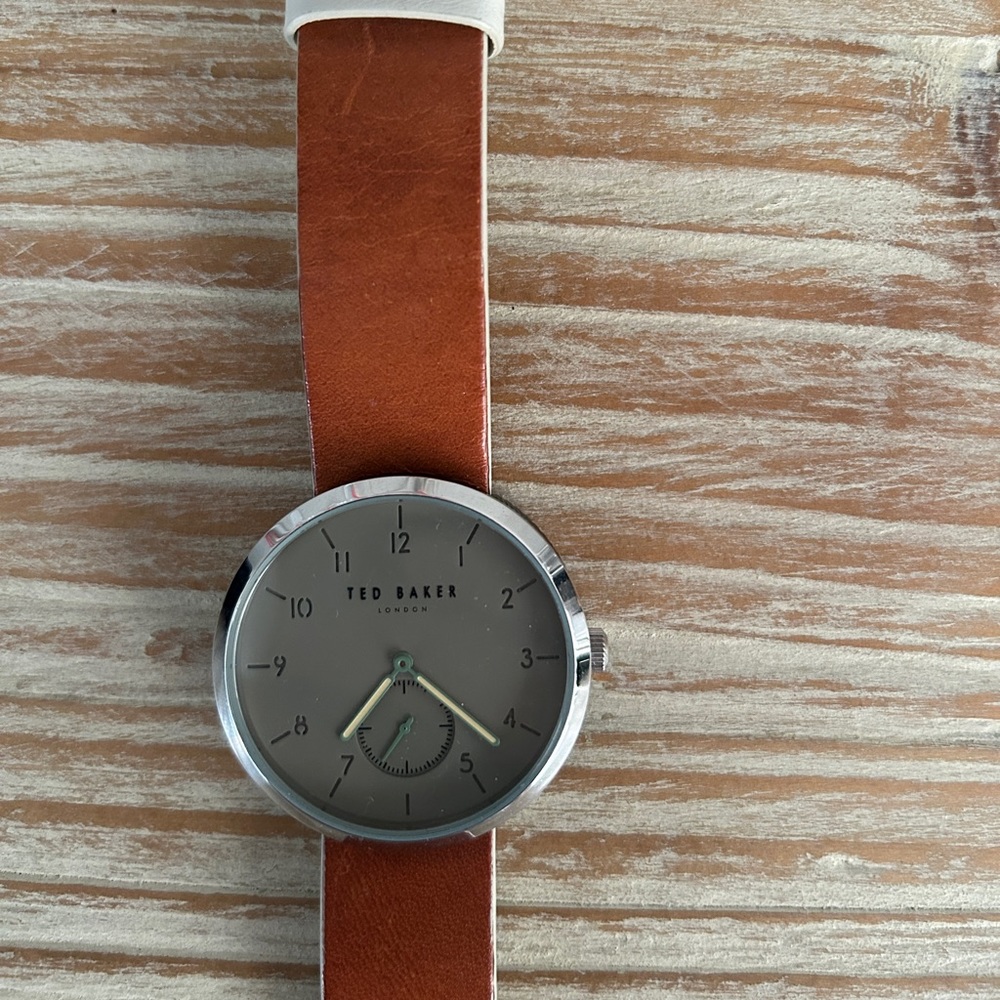 Ted Baker London Men’s Josh 43mm Leather Wrist Watch - Picture 4 of 6